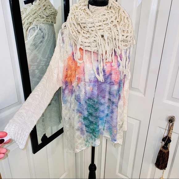 SHU+SHU Sweaters - Shu Shu Colorful tie-dyed oversized sweater